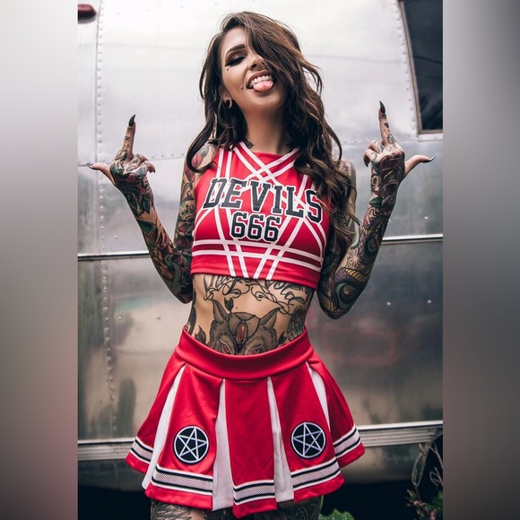 Devils Cheerleader Costume - Picture 2 of 4